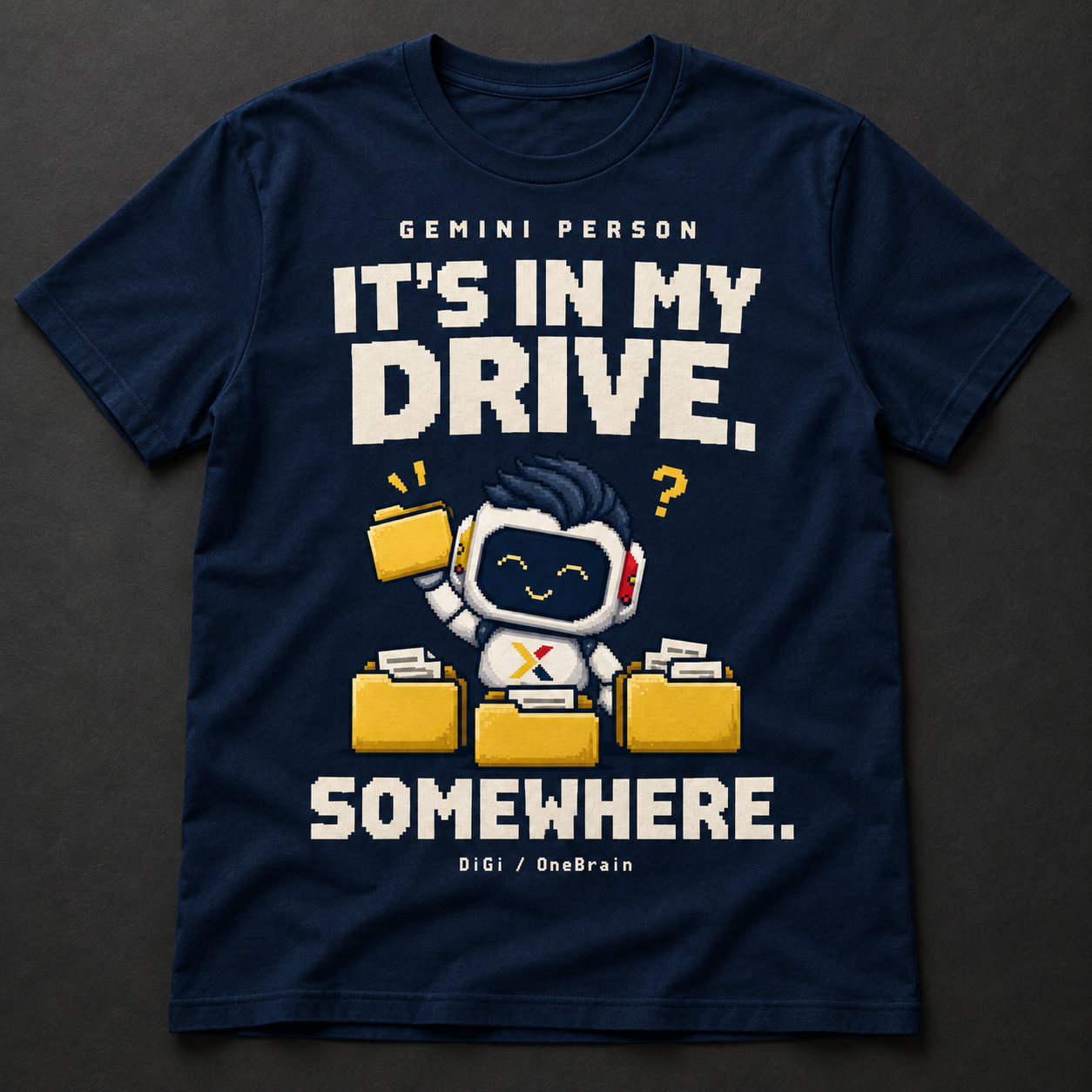 Gemini — Somewhere in Drive in midnight blue, concept product image
