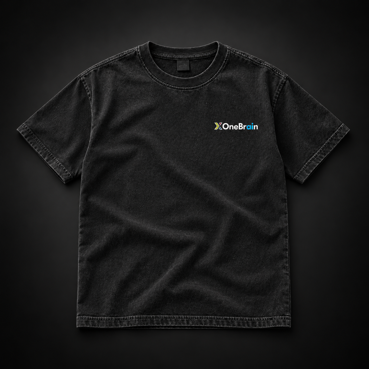The Signature Tee in washed black, concept product image